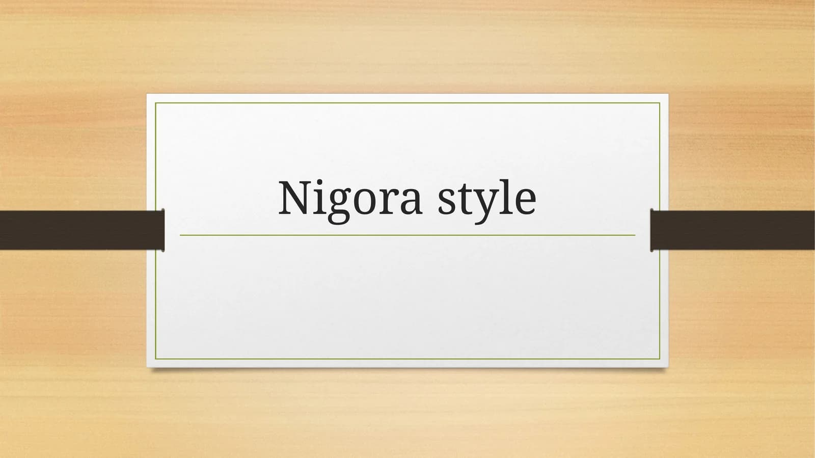 Nigora style