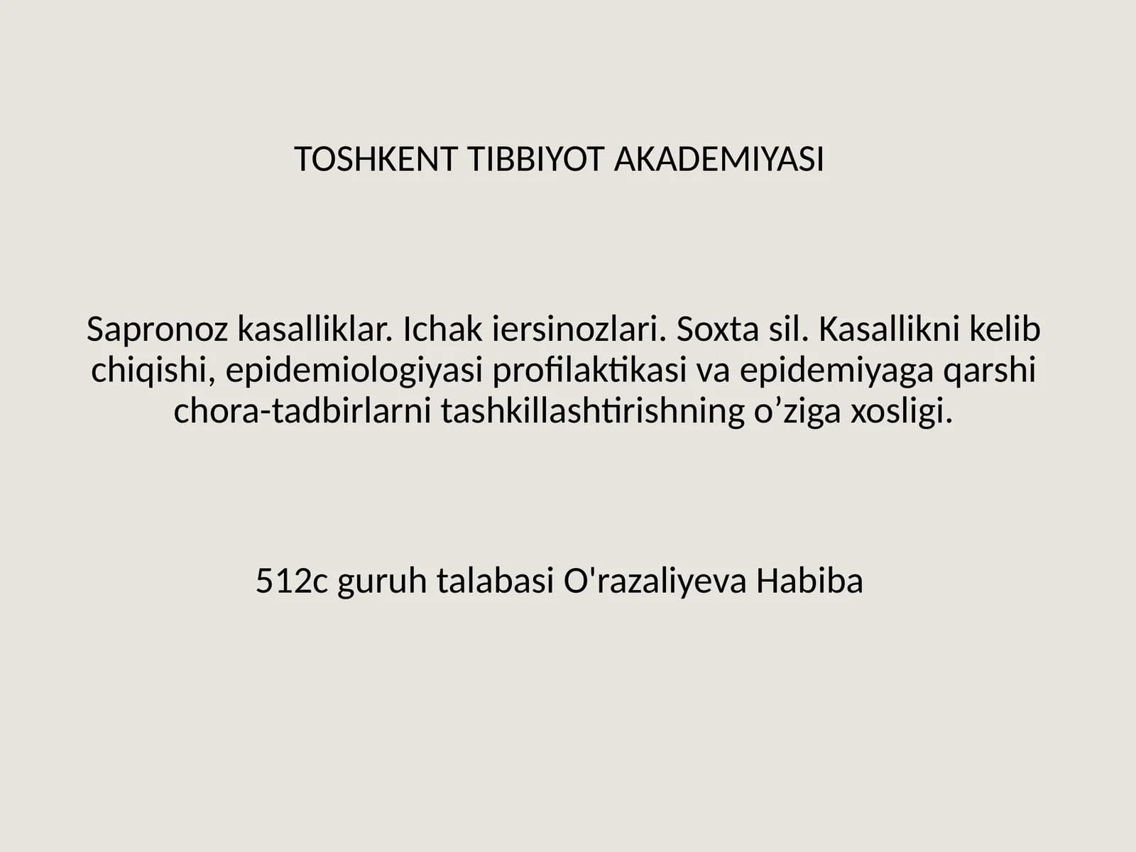 Sapronoz Kasalliklar