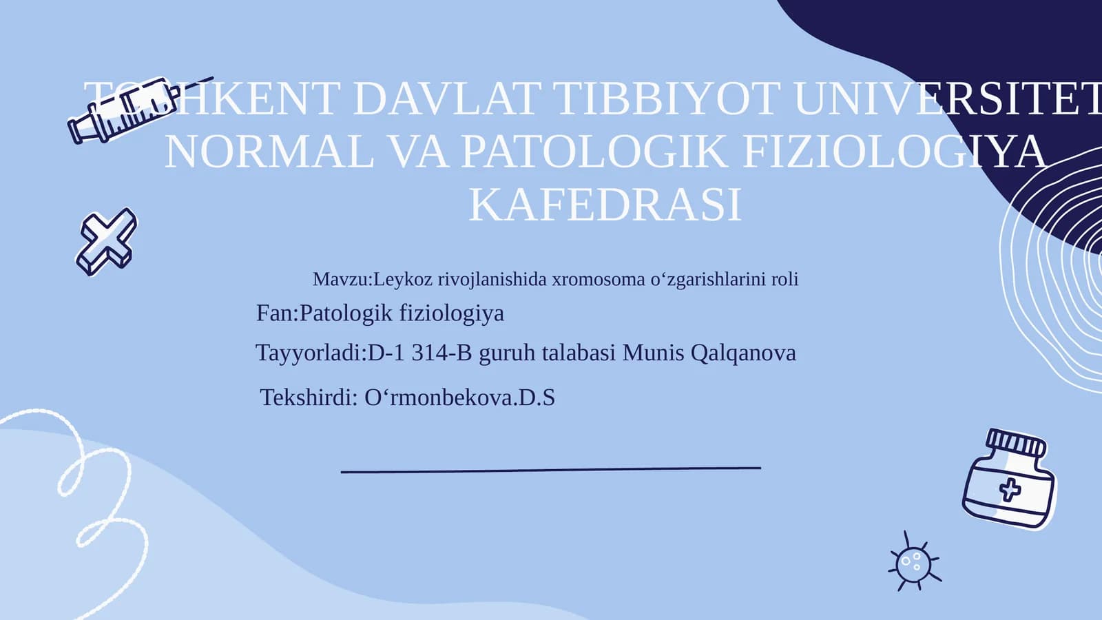 Leykozrivojlanishidaxromosomaoʻzgarishlariniroli