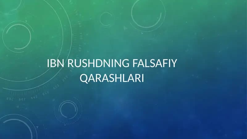 Ibn Rushdning falsafiy qarashlari