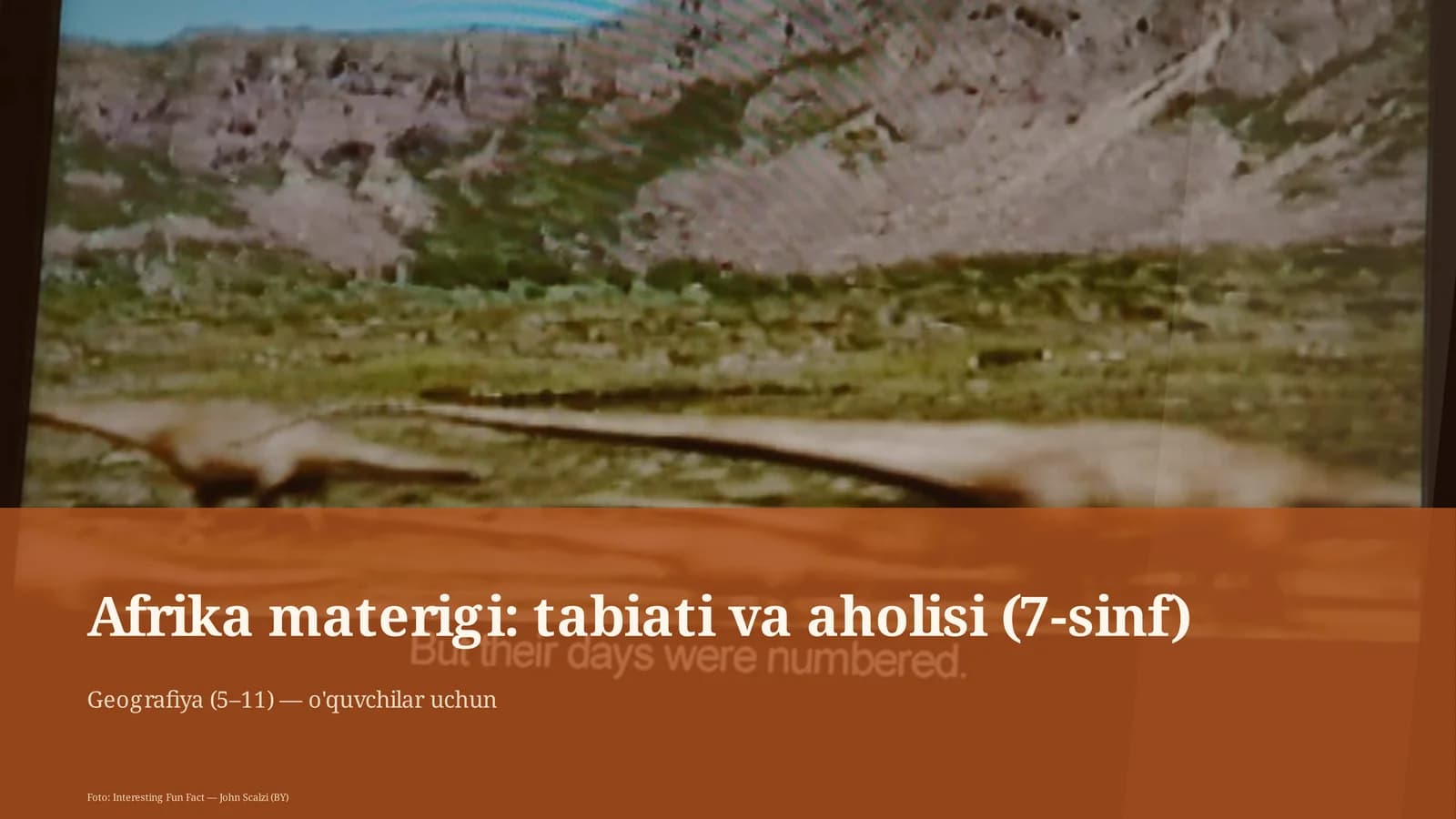 Afro materiyali: tabiati va aholisi (7-sinf)