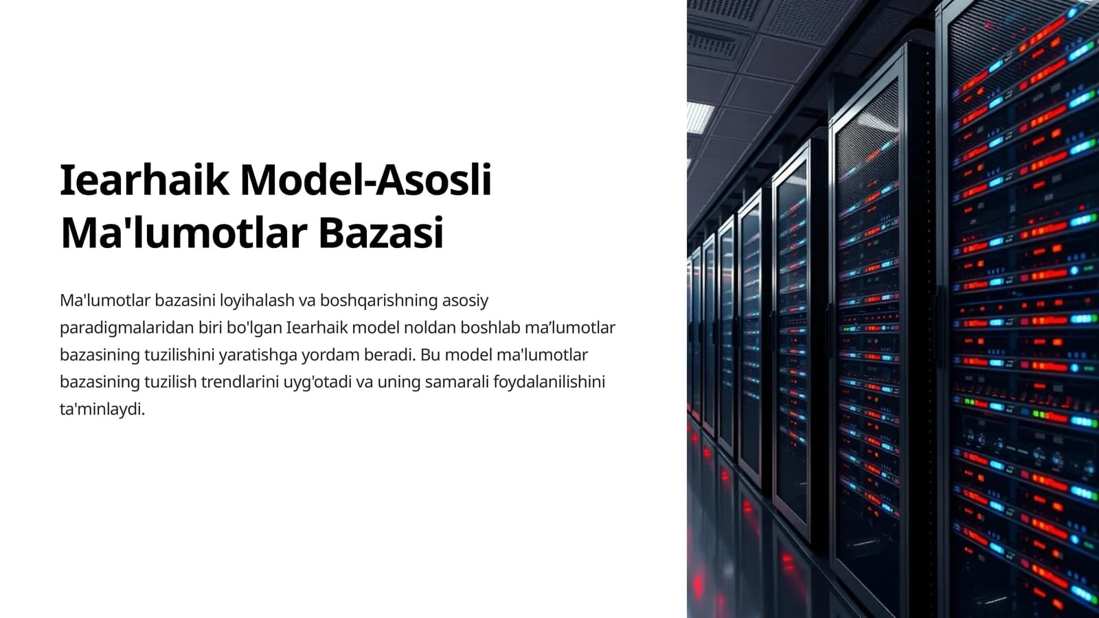 Iearhaik Model-Asosli Ma'lumotlar Bazasi