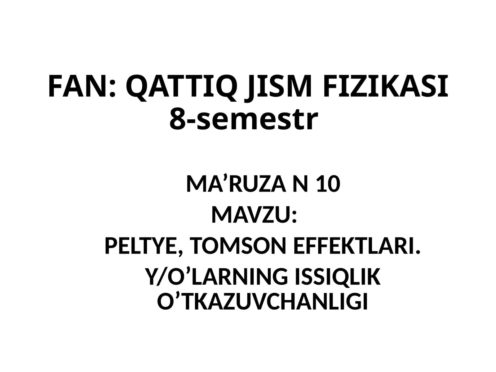 PELTYE, TOMSON EFFEKTLARI