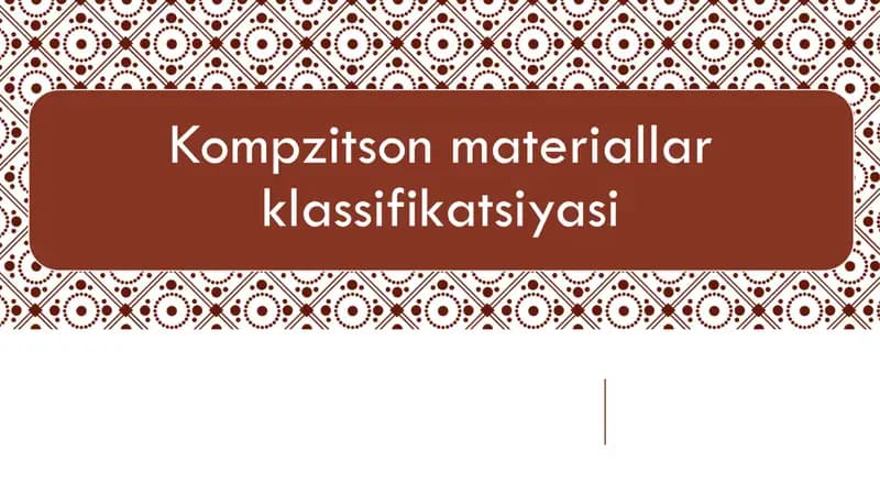 Kompozitsion materiallar