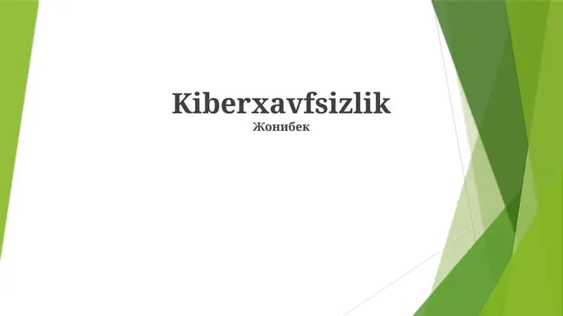 Kiberxavfsizlik
