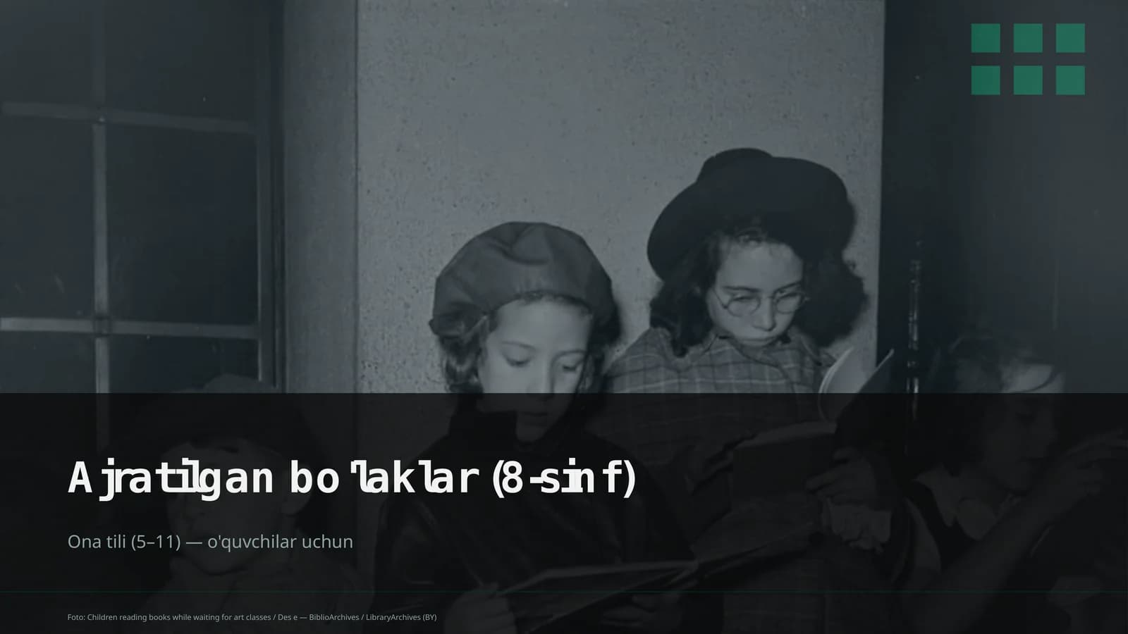 Ajratilgan bo'laklar (8-sinf)