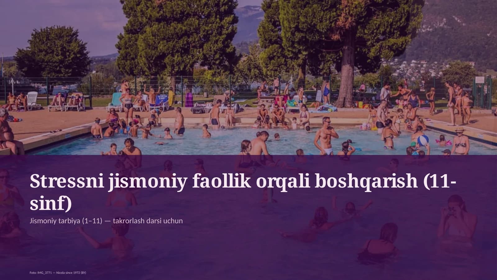 Stressni jismoniy faollik orqali boshqarish (11-sinf)