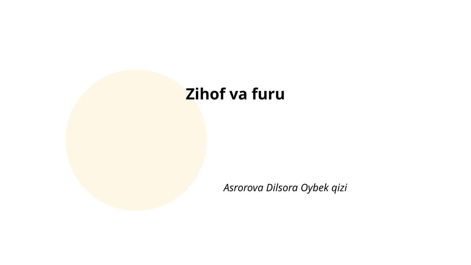 Zihof va farzand tarbiyasi