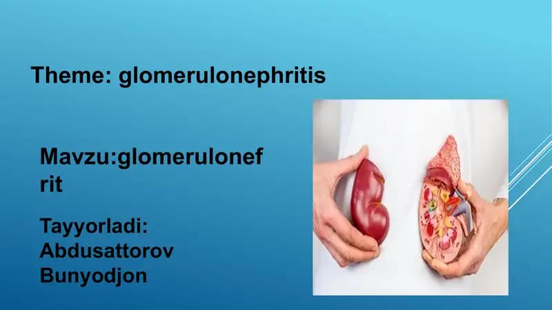 Glomerulonefrit