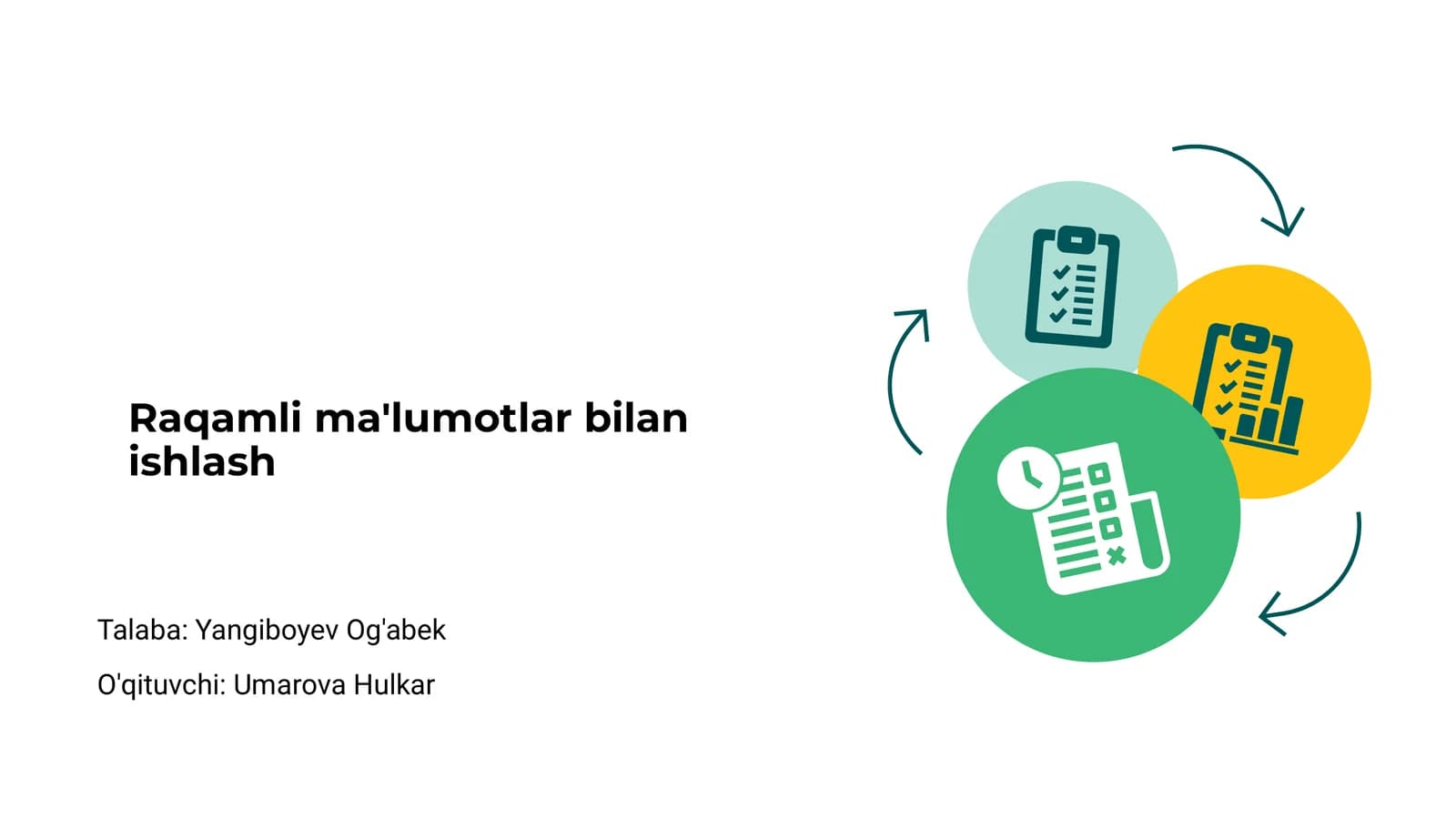 Raqamli ma'lumotlar bilan ishlash