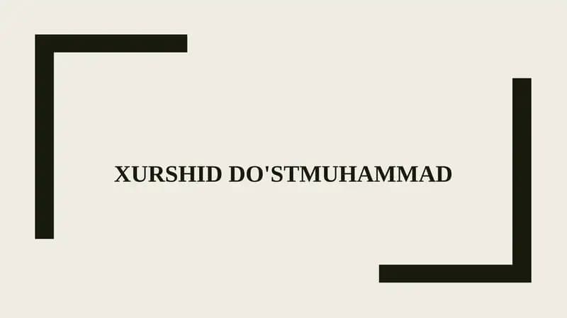 Xurshid Do'stmuhammad