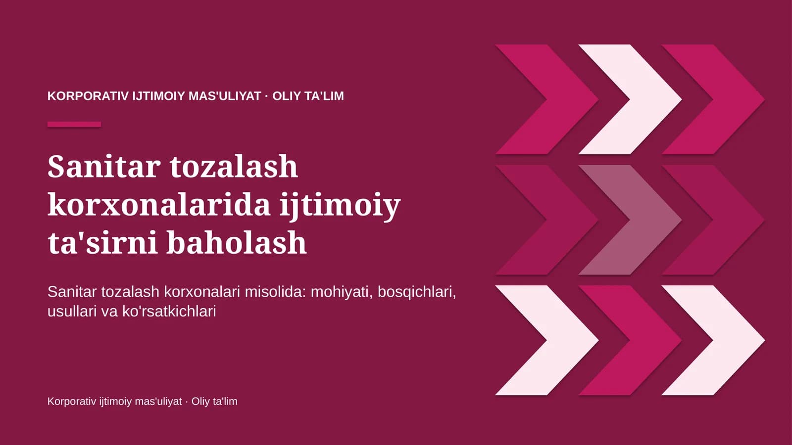 sanitar tozalash korxonalarida ijtimoiy ta'sirni baholash 9829