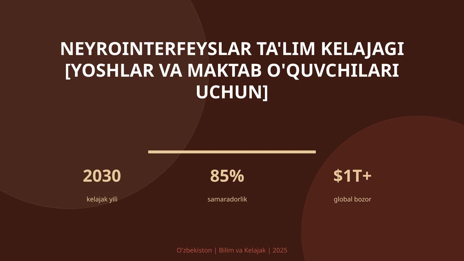 Neyrointerfeyslar ta'lim kelajagi [yoshlar va maktab o'quvchilari uchun]