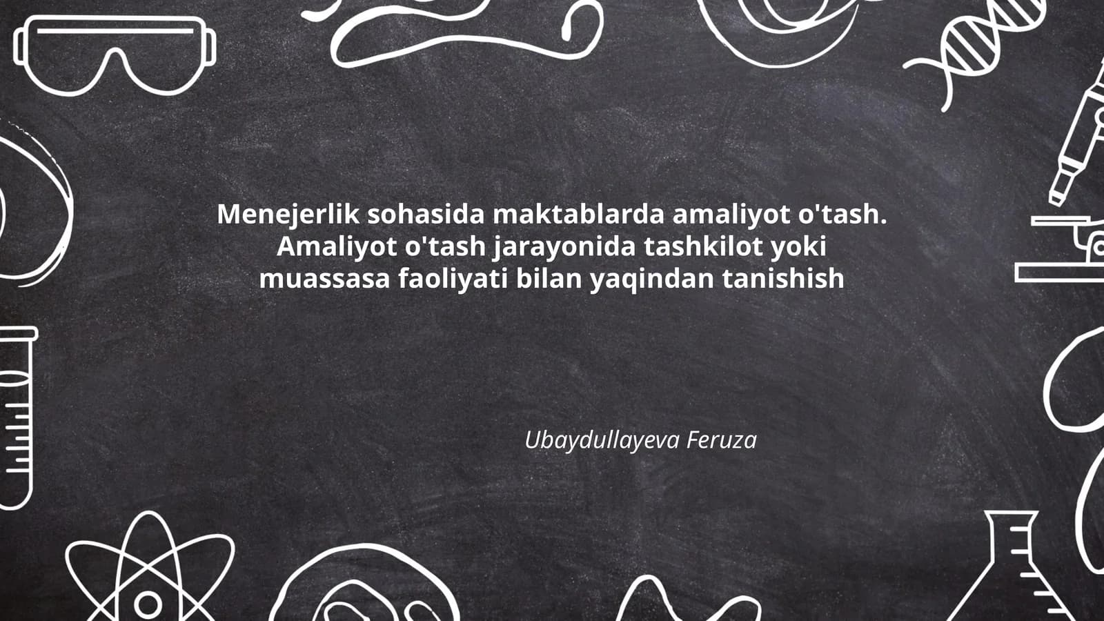 Maktabda amaliyotga tayyorgarlik