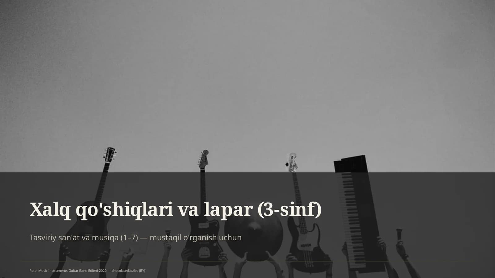 Xalq qo'shiqlari va lapar (3-sinf)