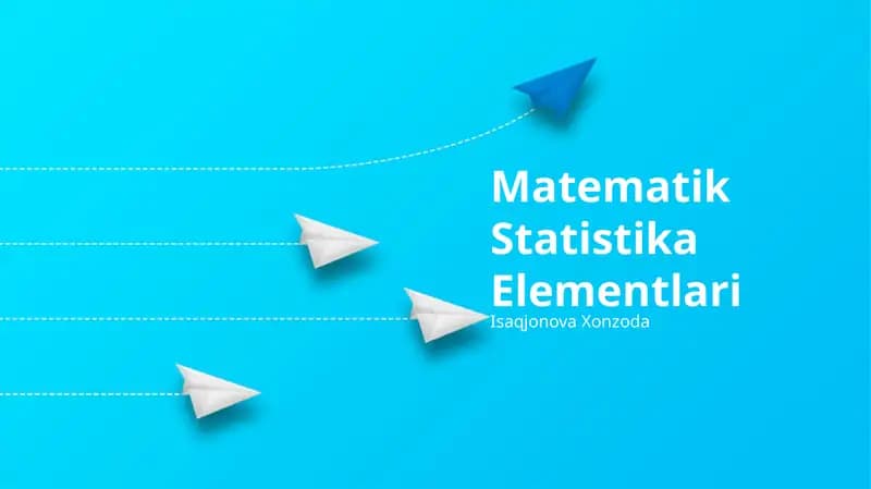 Matematik Statistika Elementlari