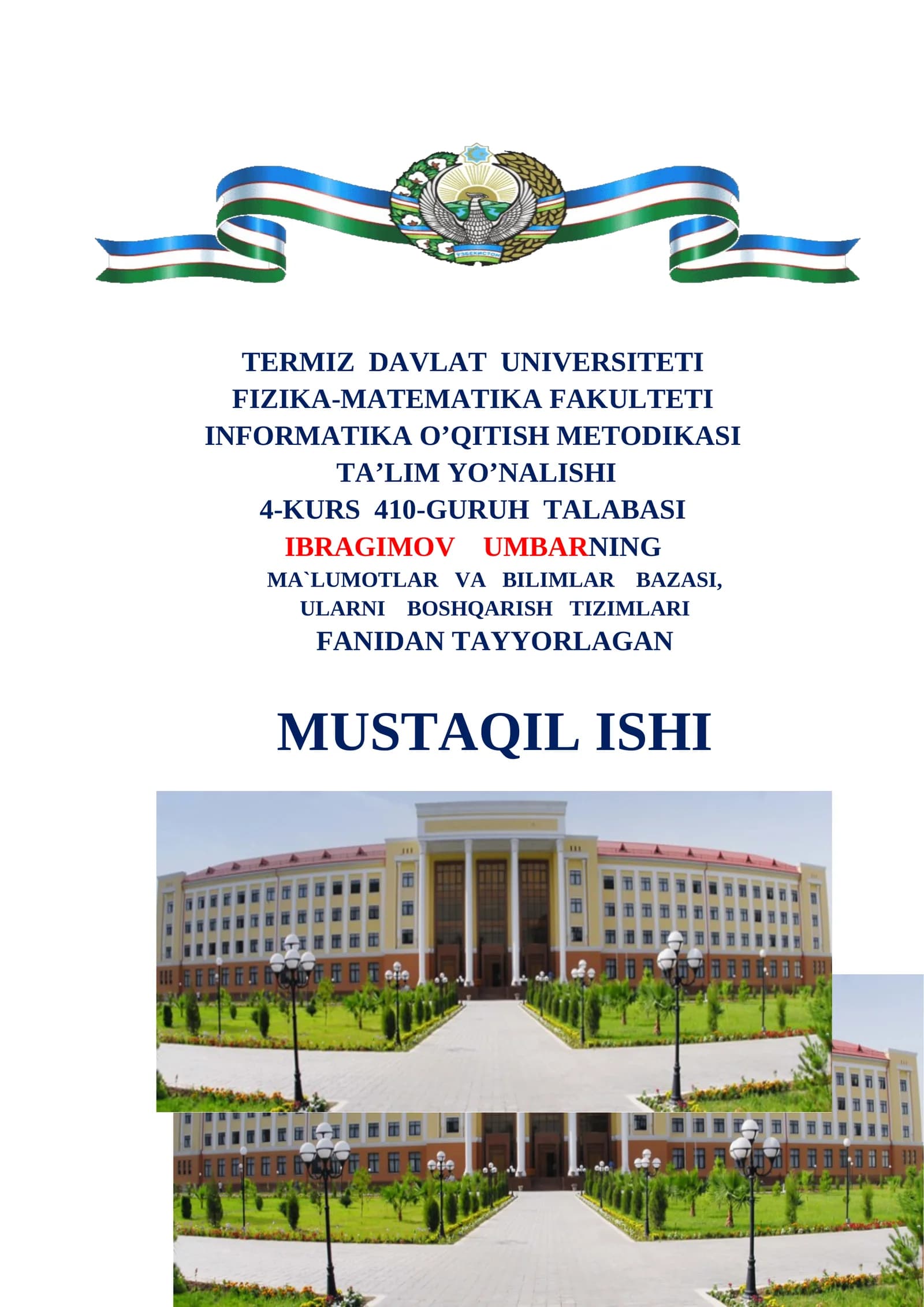 SQL  tilida   Indexlar  bilan   ishlash