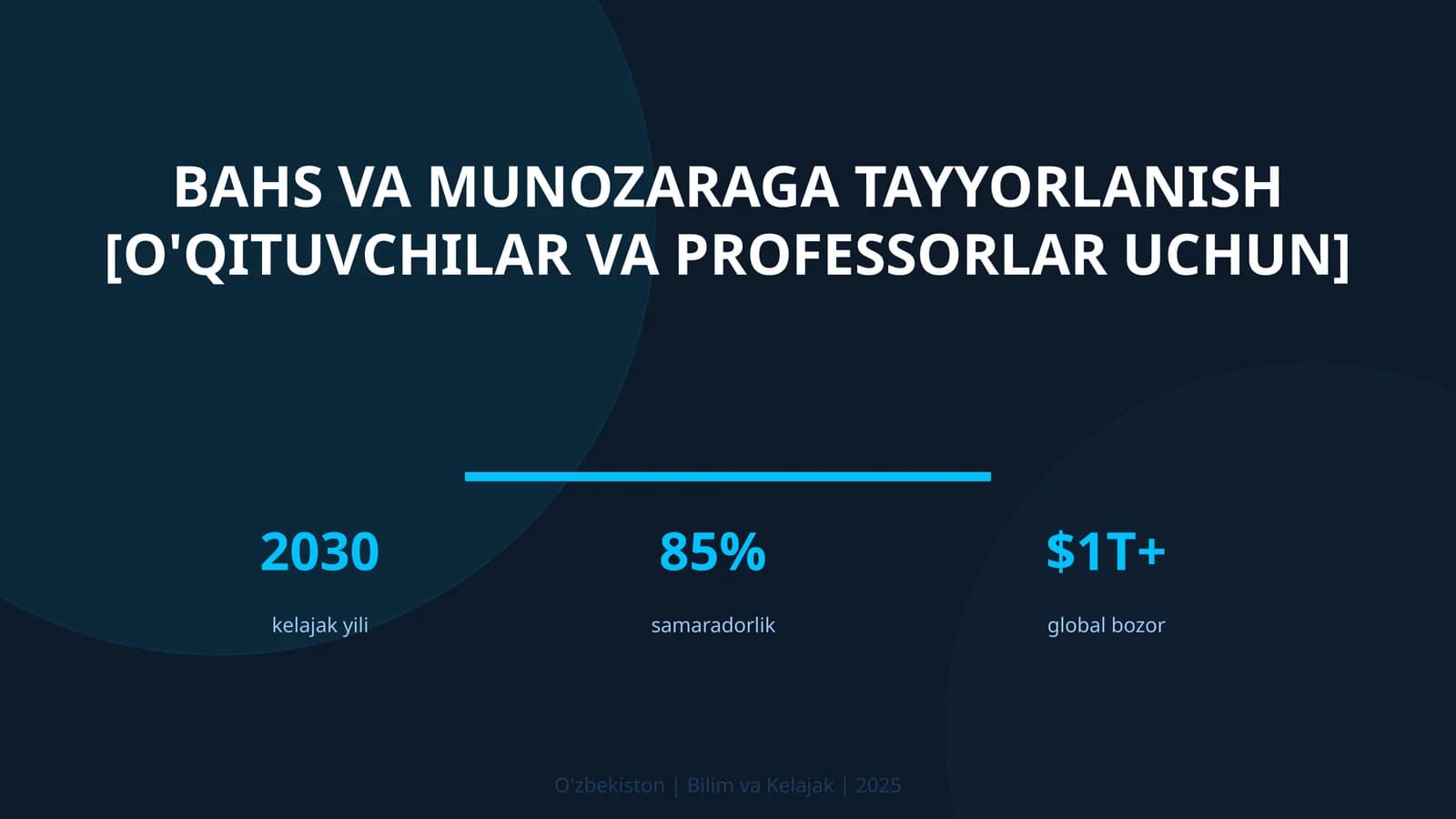 Bahs va munozaraga tayyorlanish [o'qituvchilar va professorlar uchun]