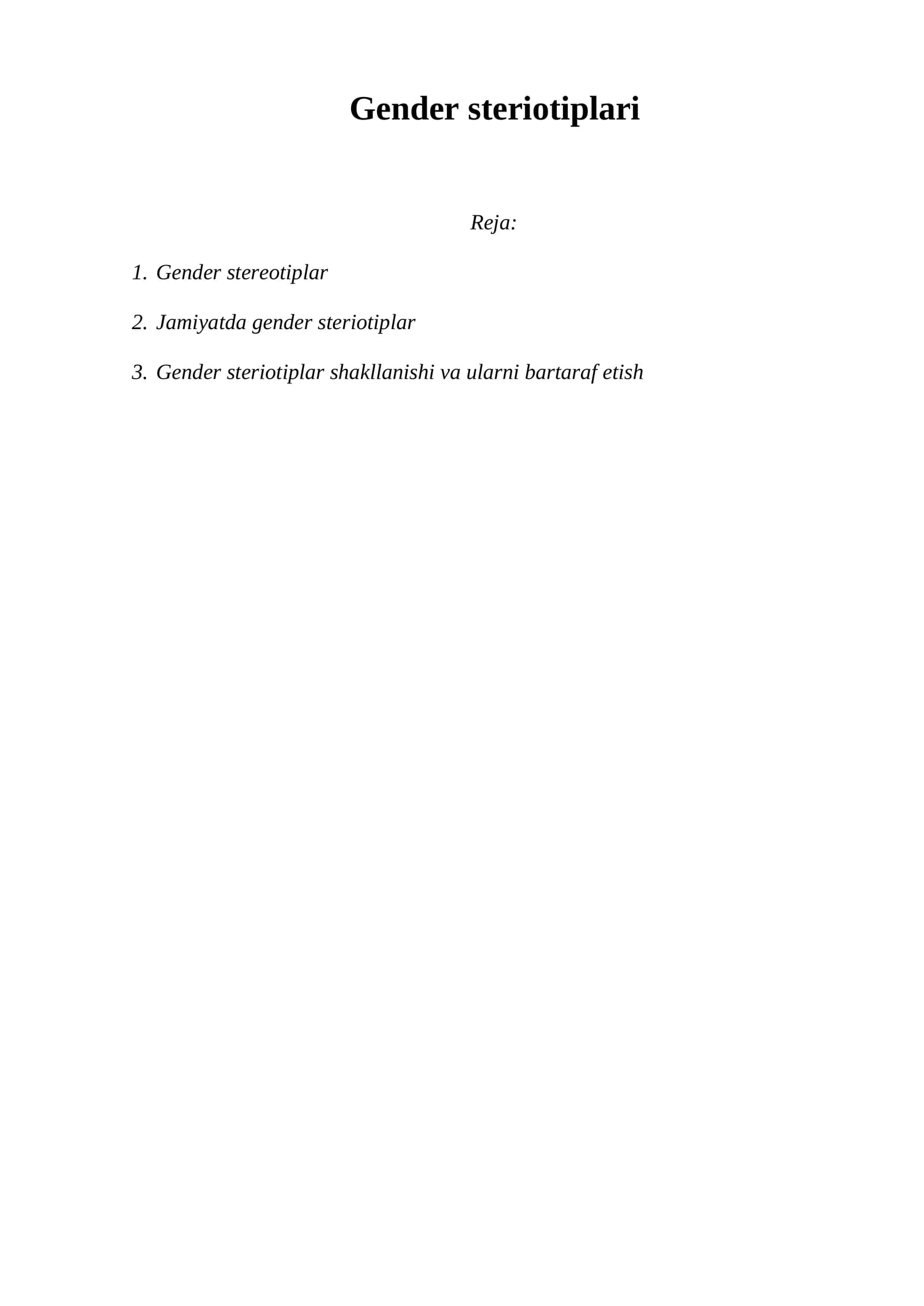 Gender steriotiplari