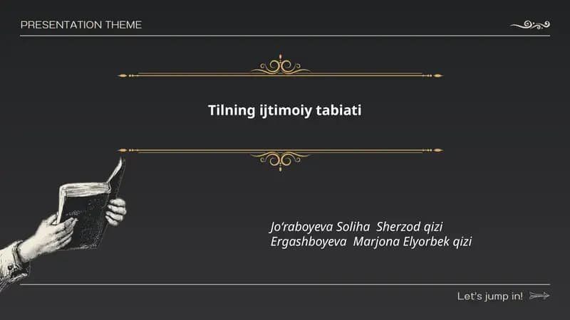 Tilning ijtimoiy tabiati