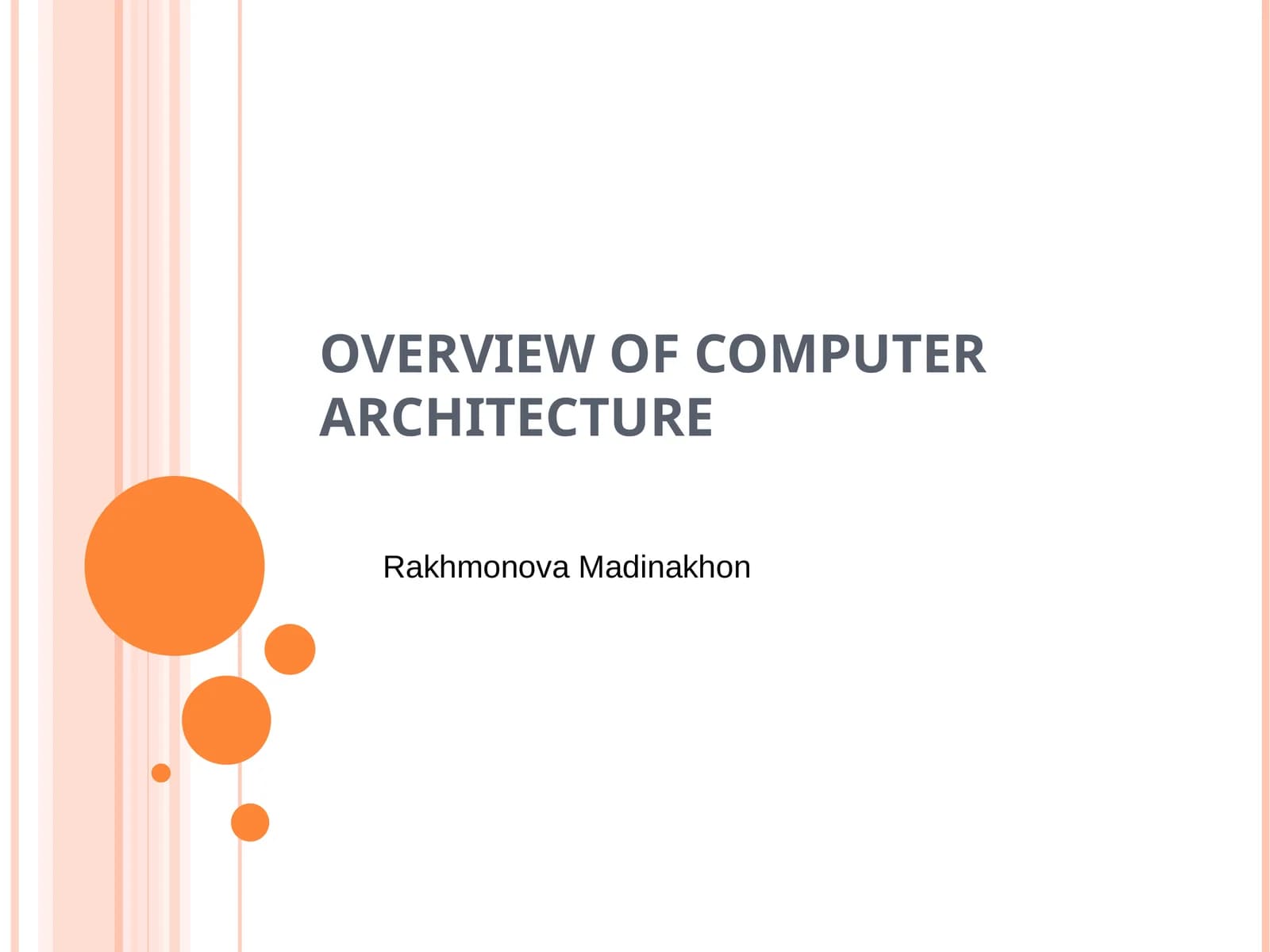COMPUTER ARCHITECTURE