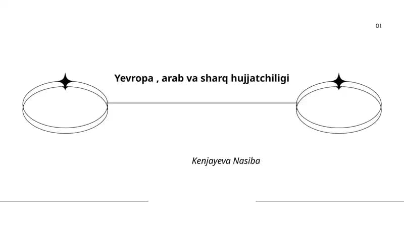 Yevropa, arab va sharq hujjatchiligi