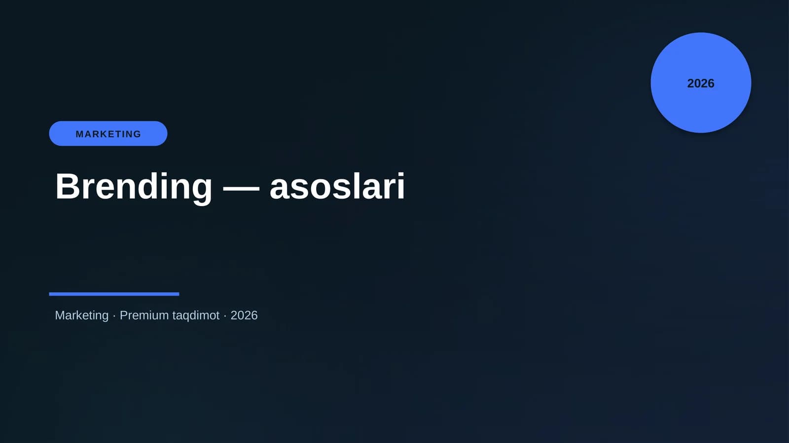 Brending — asoslari