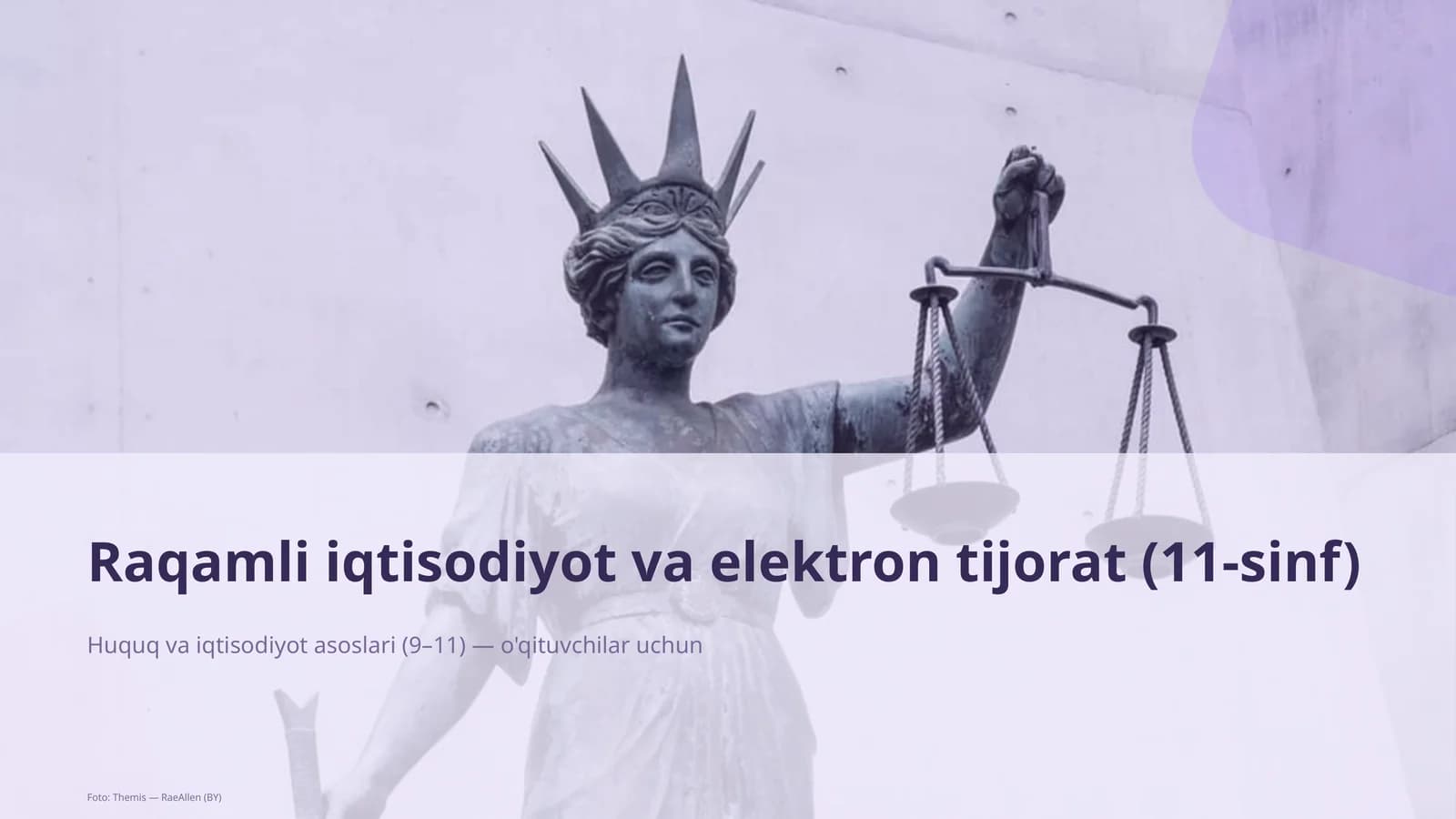 Huquq va iqtisodiyot asoslari (9–11) — o'qituvchilar uchun