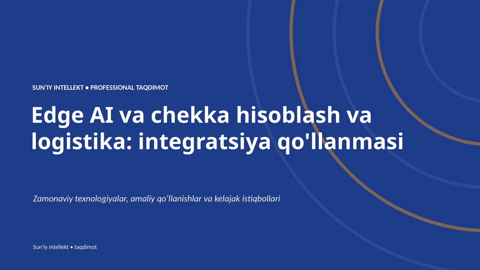 SUNʼIY INTELLEKT • PROFESSIONAL TAQDIMOT