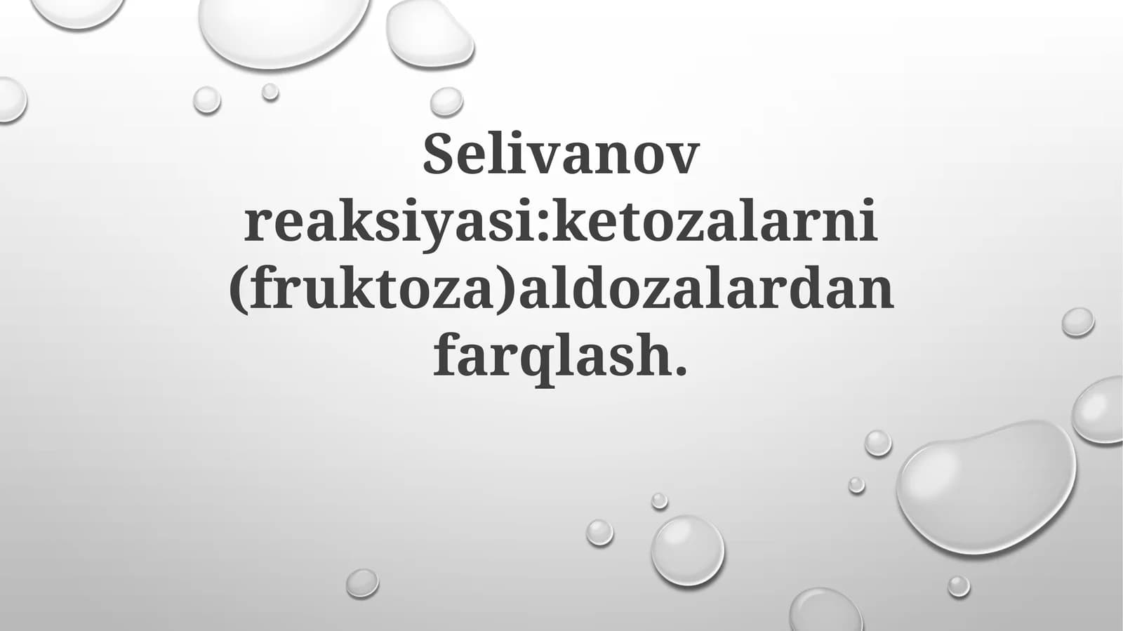 Selivanov reaksiyasi