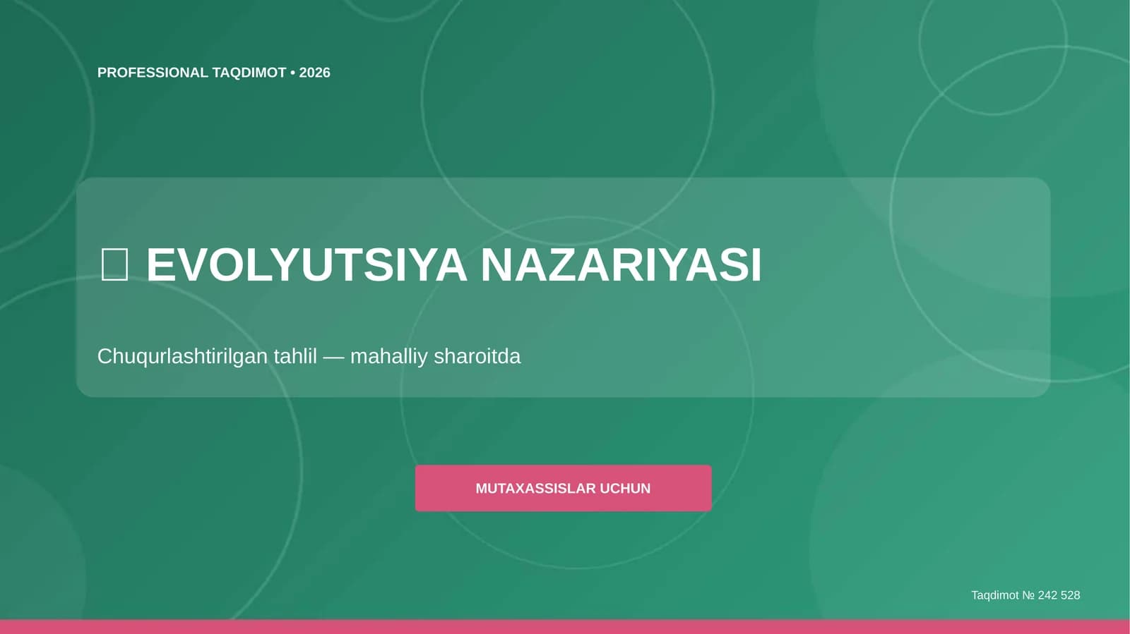 EVOLYUTSIYA NAZARIYASI