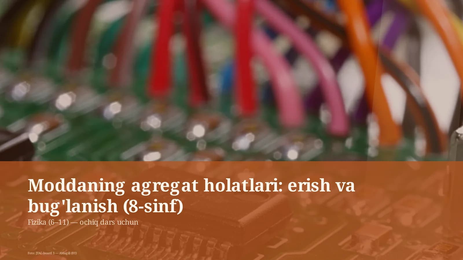 Moddaning agregat holatlari: erish va bug'lanish (8-sinf) Fizika (6-11) — ochiq dars uchun