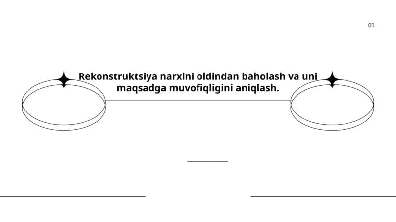 Rekonstruktsiya loyihalarini baholash usullari
