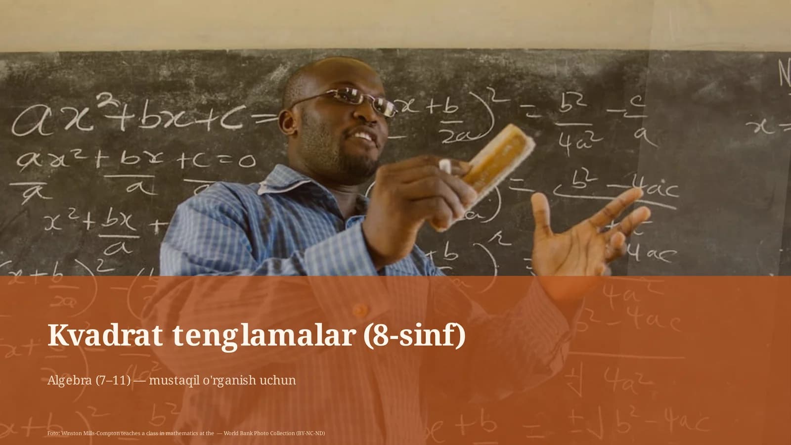 Kvadrat tenglamalar (8-sinf)