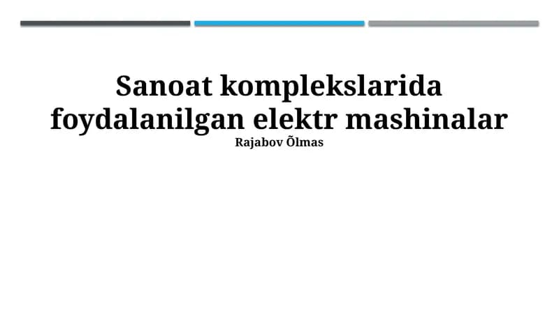 Elektr mashinalar