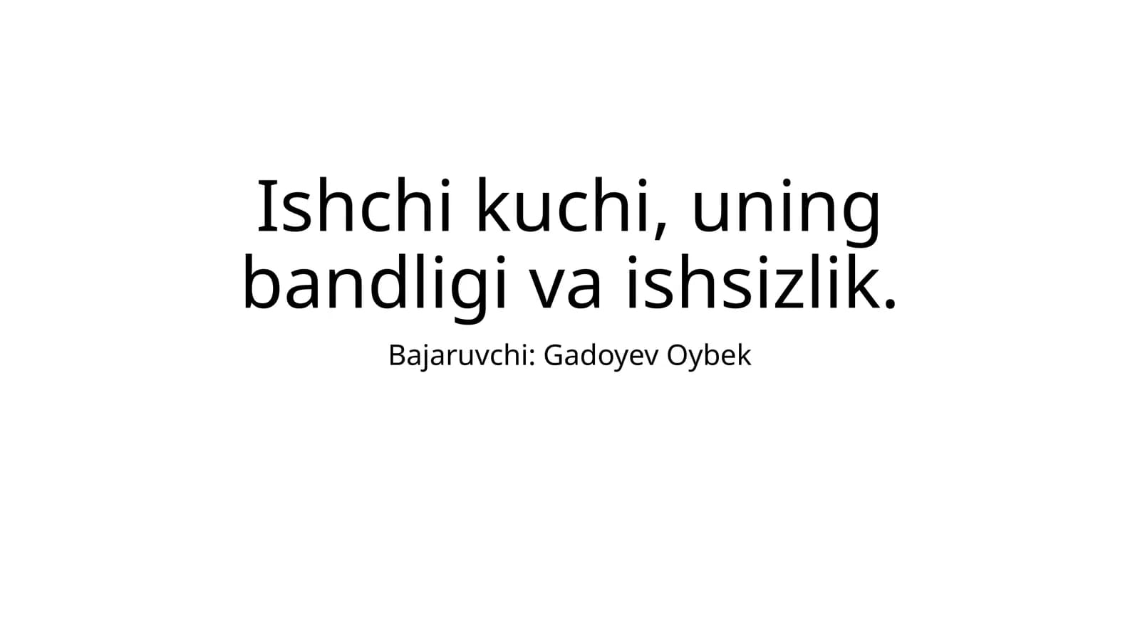 Ishchi kuchi