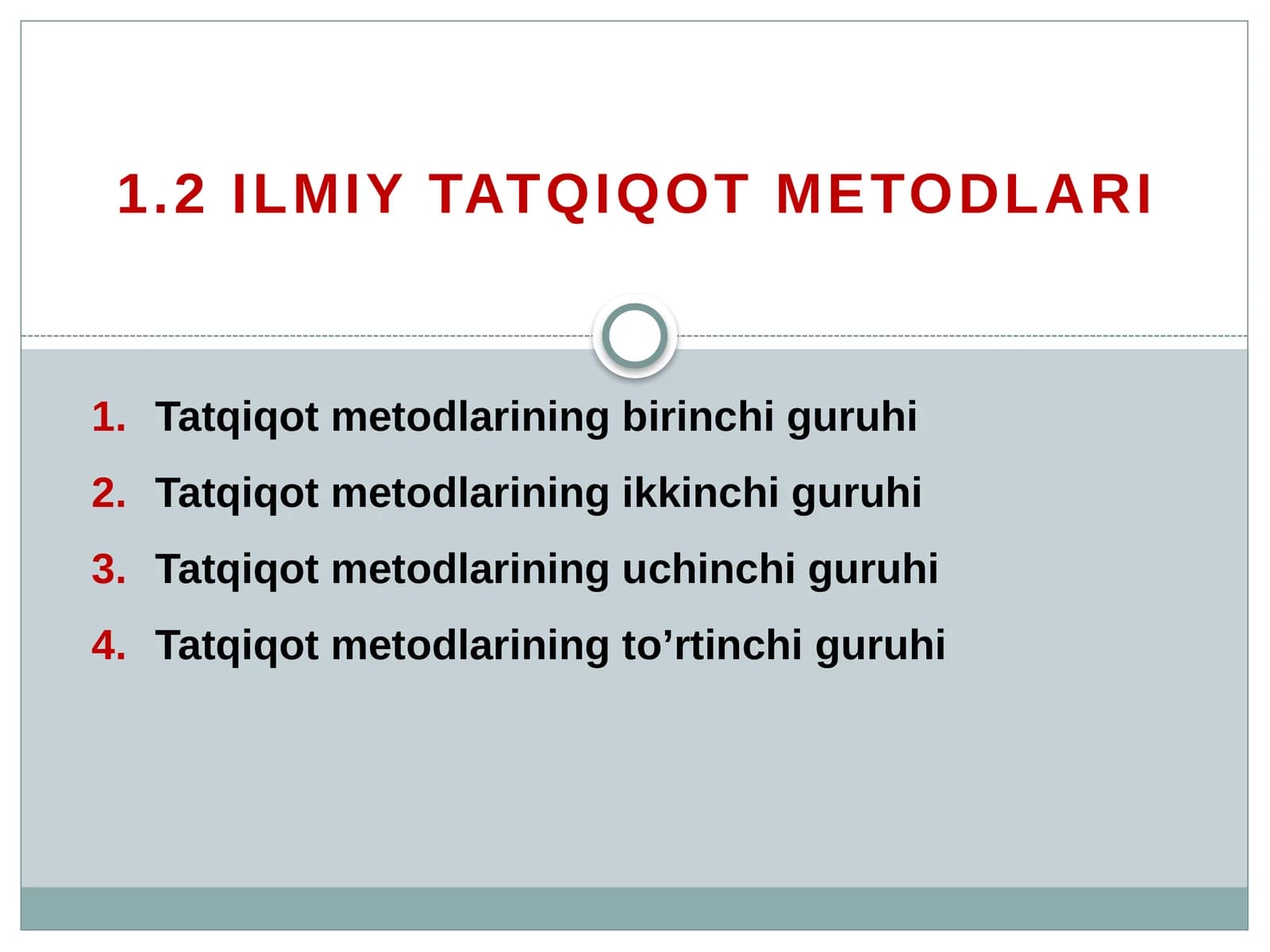 ILMIY TATQIQOT METODLARI