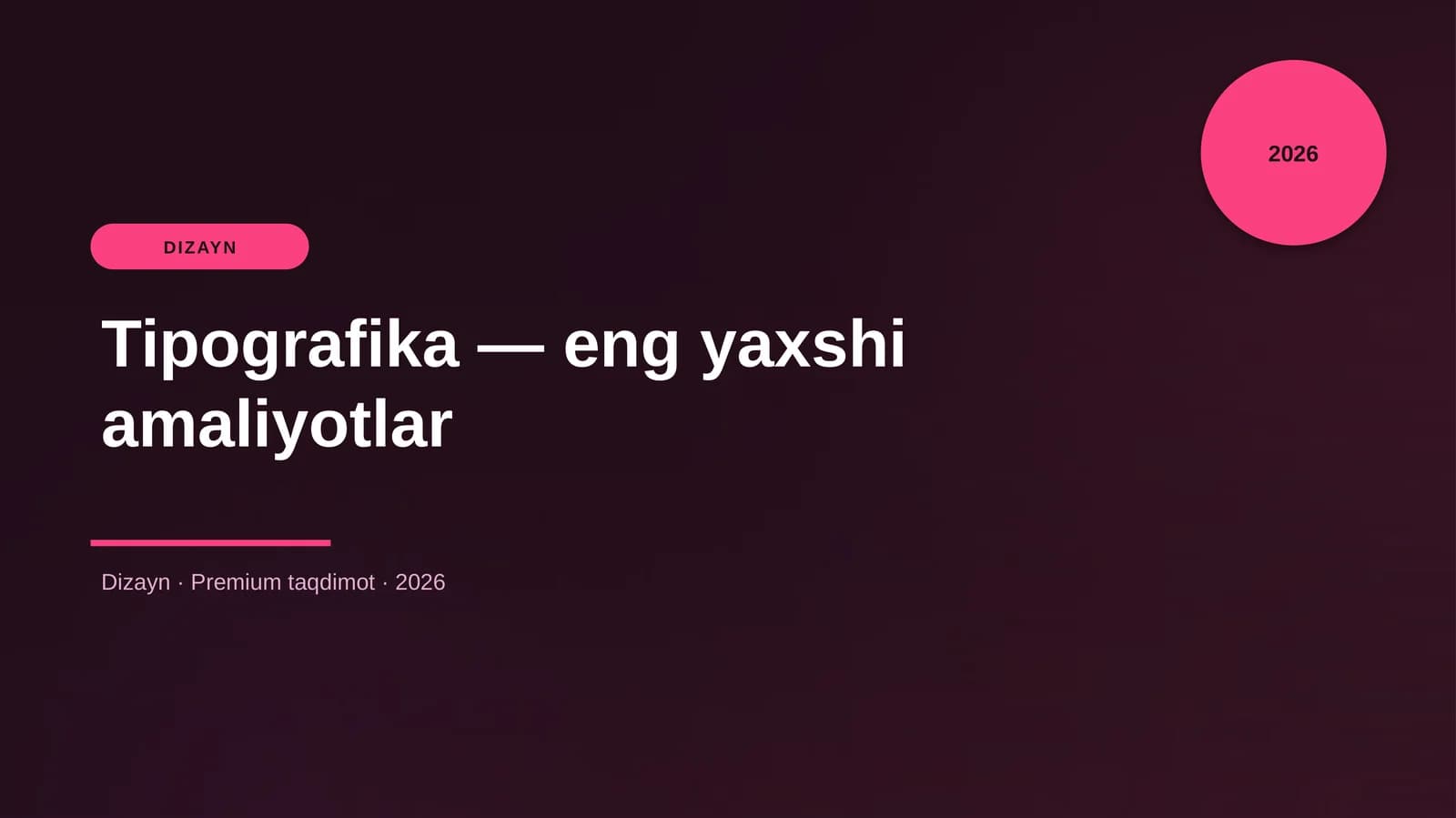Tipografika — eng yaxshi amaliyotlar