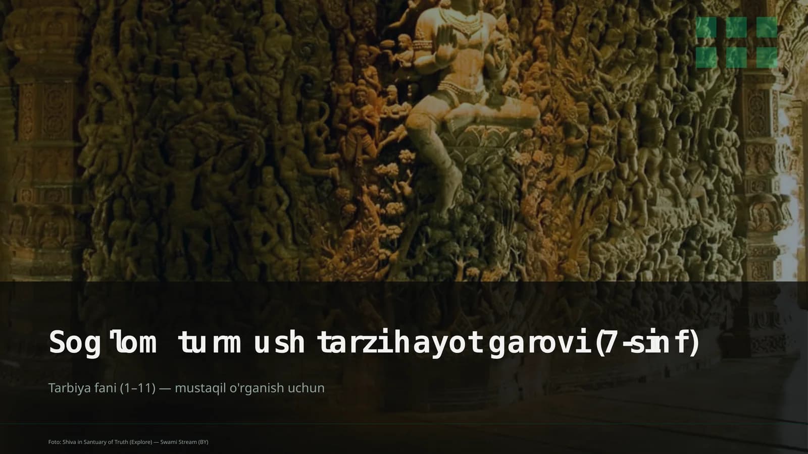 Sog'lom turmush tarzi hayot garovi (7-sinf)