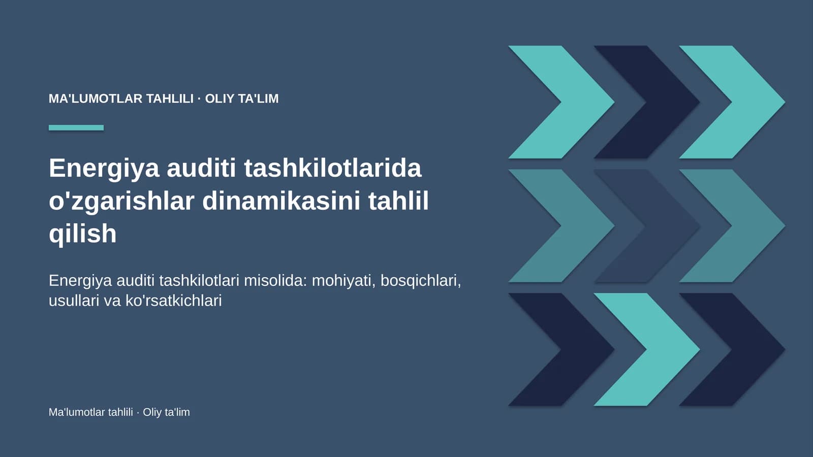 energiya auditi tashkilotlarida o'zgarishlar dinamikasini tahlil qilish 4486