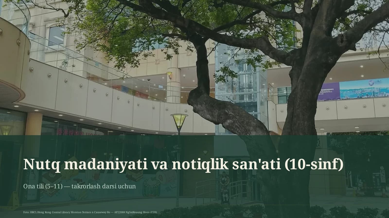 Nutq madaniyati va notiqlik san'ati (10-sinf)