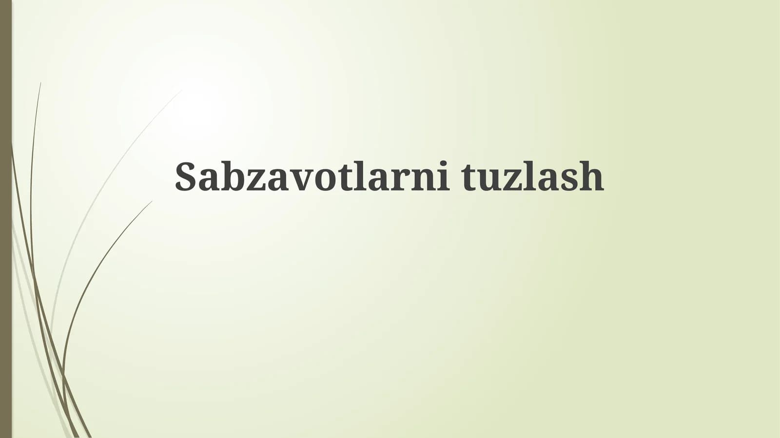 Sabzavotlarnituzlash