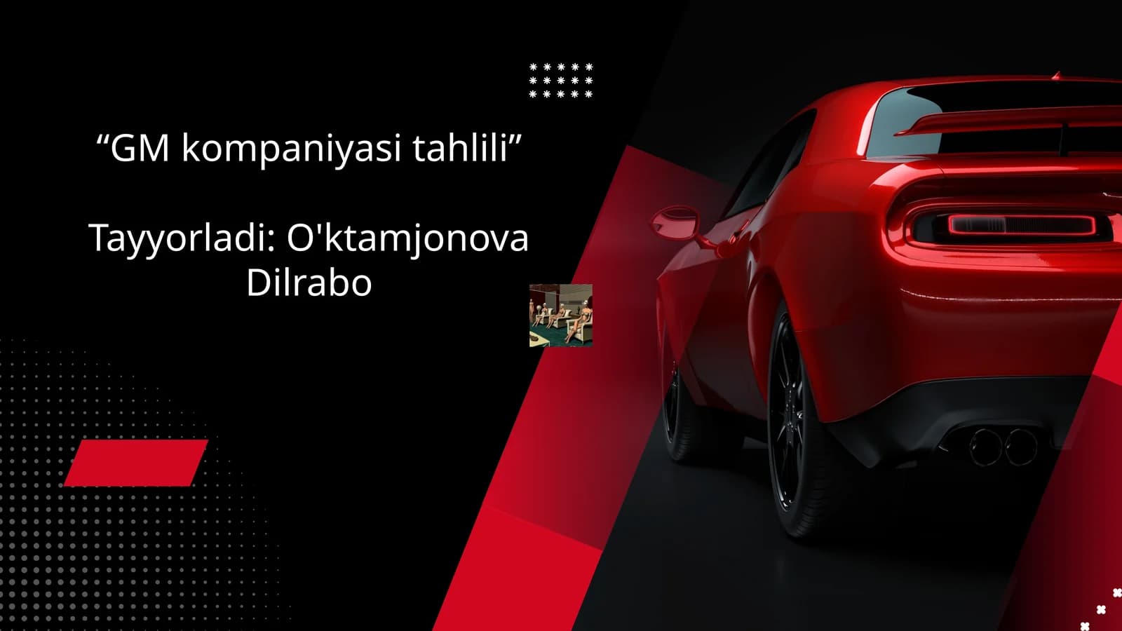 GM kompaniyasi tahlili