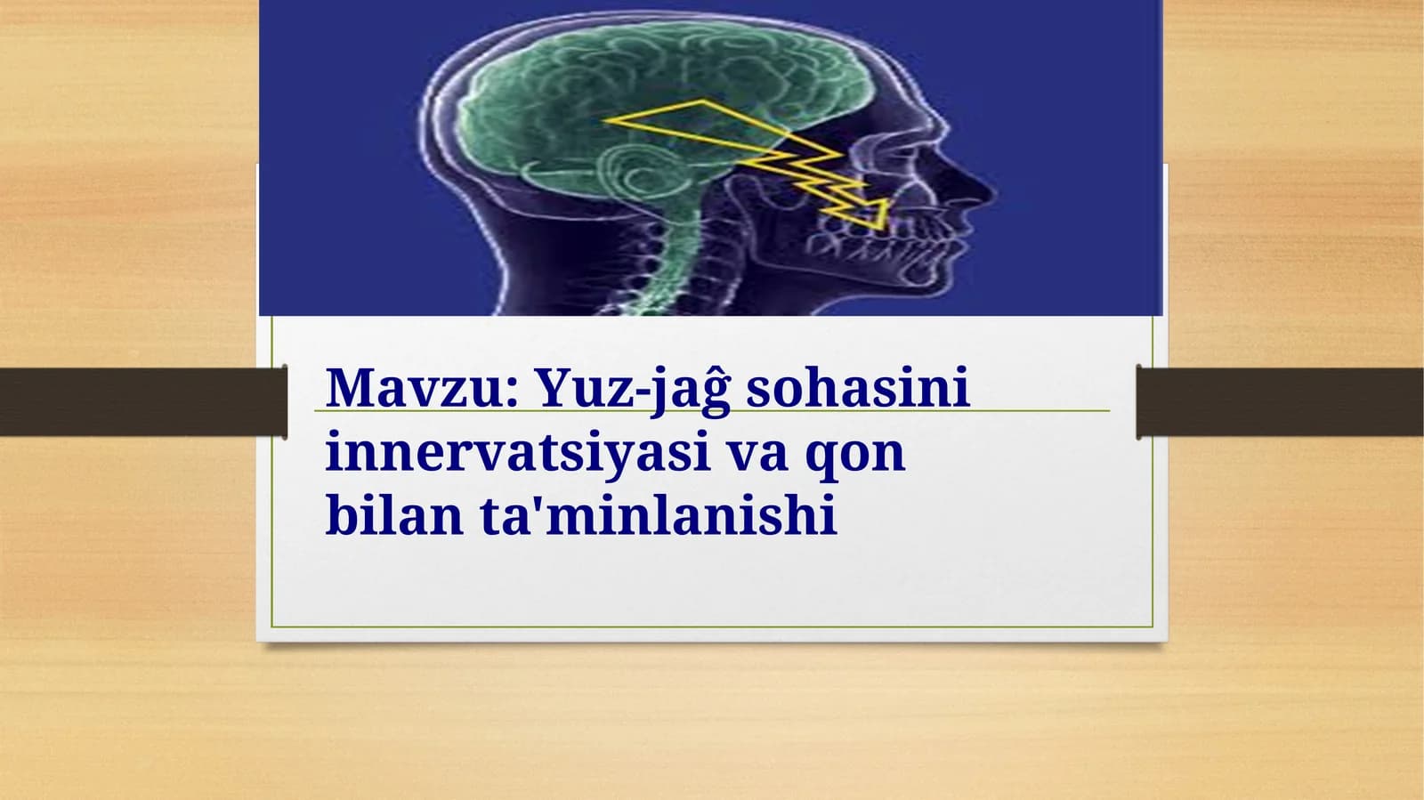 Yuz-jaĝsohasini innervatsiyasi va qon bilan ta'minlanishi