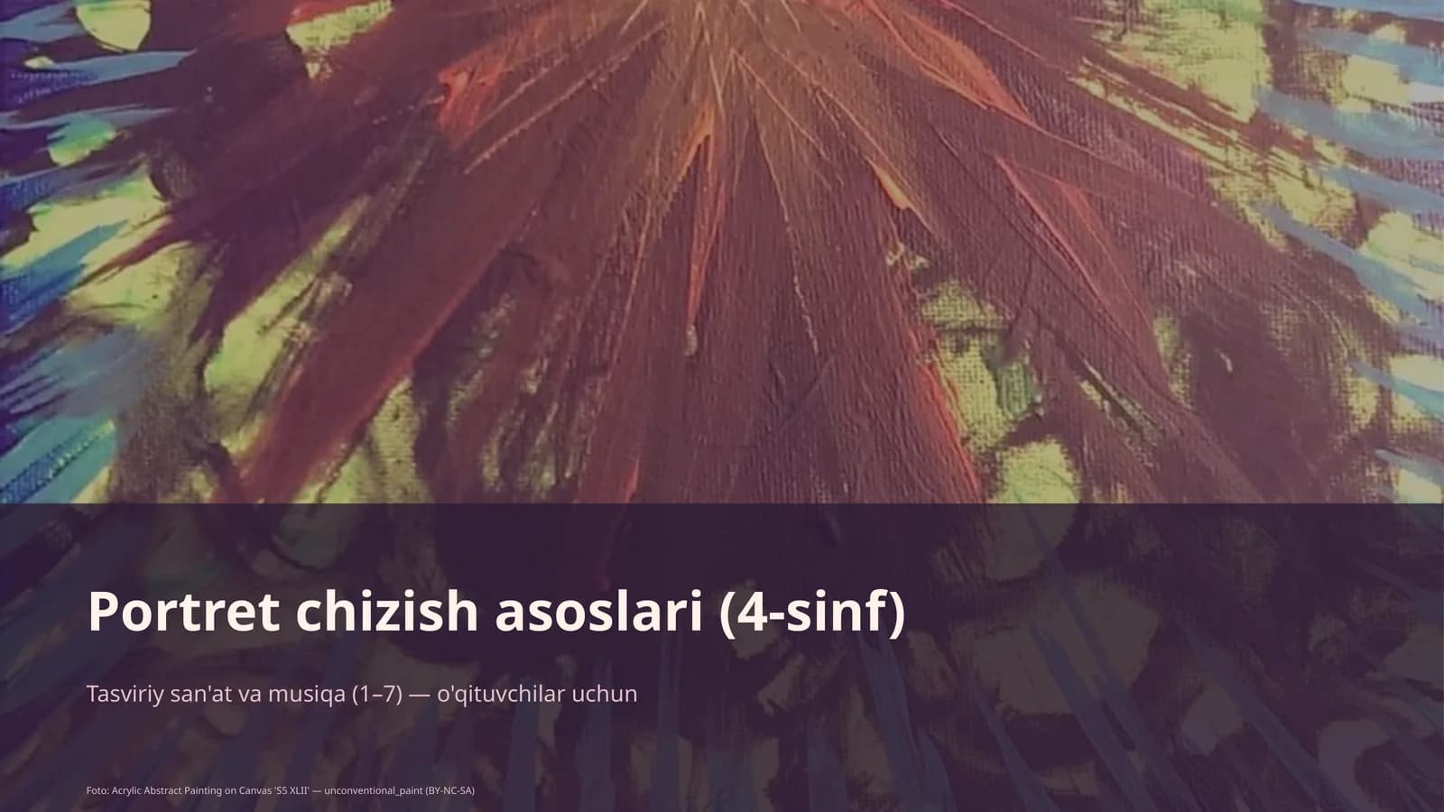 Portret chizish asoslari (4-sinf)