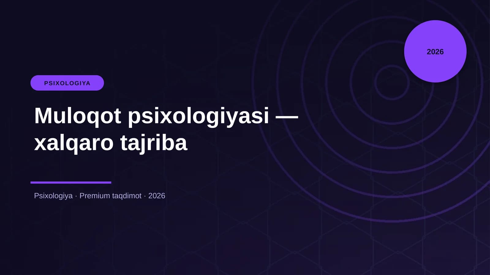 Muloqot psixologiyasi — xalqaro tajriba