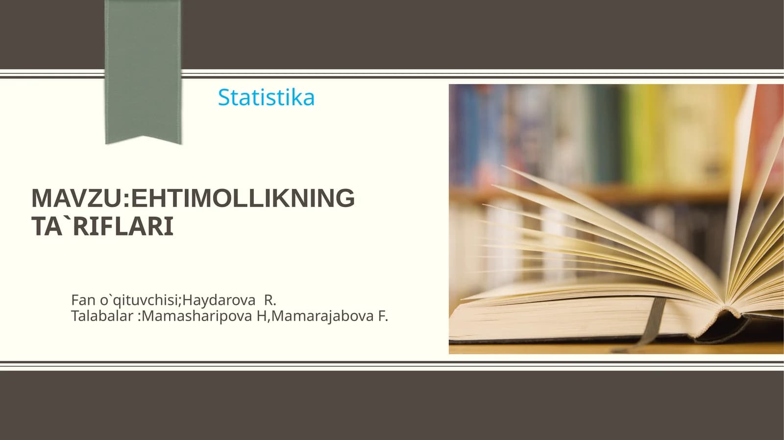 Ehtimollikning ta`riflari
