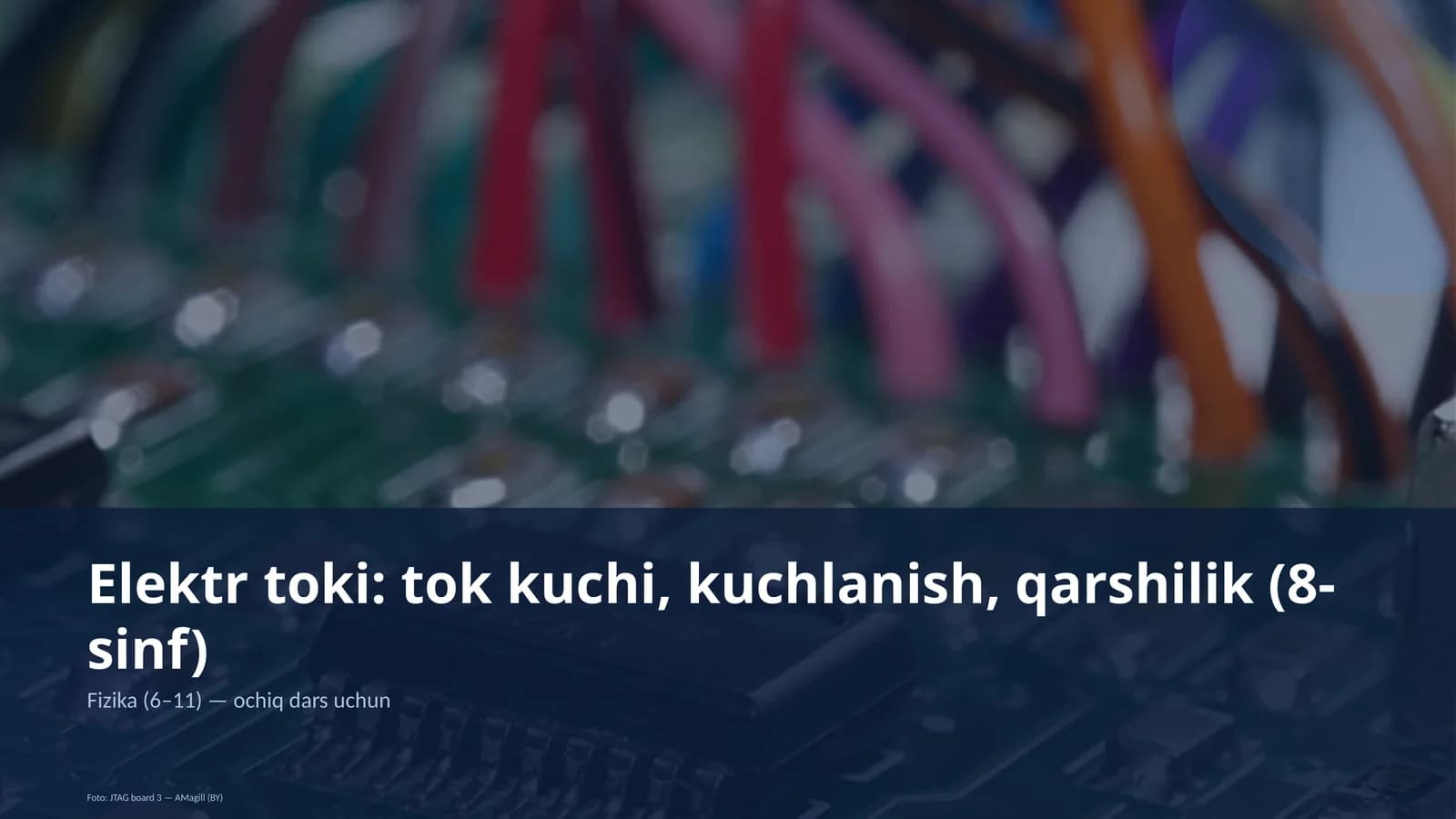 Elektr toki: tok kuchi, kuchlanish, qarshilik (8-sinf)