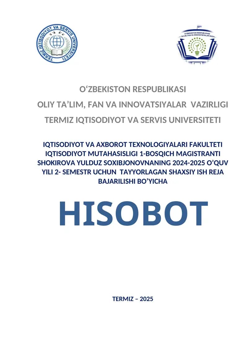 Aholi bandligini taminlash va mehnat bozorini rivojlantirishda kichik biznes va xususiy tadbirkorlikning o’rni