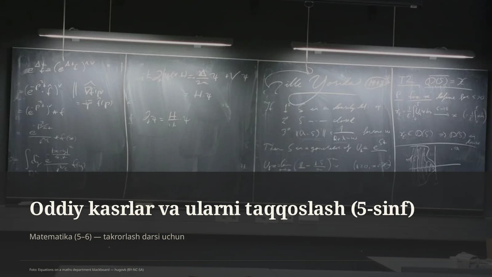 Oddiy kasrlar va ularni taqqoslash (5-sinf)